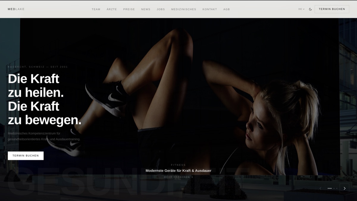 Screenshot of Medlake Training — Website Redesign